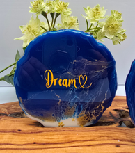 Load image into Gallery viewer, Live, Dream & Grow – Set of 3 Resin Coasters (Double-Sided)