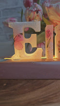 Load and play video in Gallery viewer, Customised Resin Name Lamps - Illuminate Your Space with Personality