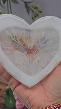 Load and play video in Gallery viewer, Personalised Heart-Shaped Resin Coaster – Tailor-Made for You