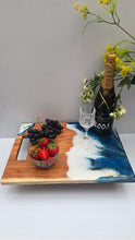 Load and play video in Gallery viewer, Resin and Wood Tray – Coastal Calm