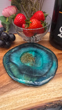 Load image into Gallery viewer, Emerald Resin Coasters – Handmade Artisanal Set of Four