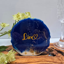 Load image into Gallery viewer, Live, Dream & Grow – Set of 3 Resin Coasters (Double-Sided)