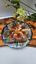 Load image into Gallery viewer, Handmade Resin Coaster – 3D Floral Bloom with Glitter Base (Single Piece)