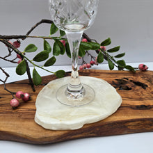 Load image into Gallery viewer, Set of 4 Handmade Resin Coasters – Soft White & Gold Detail