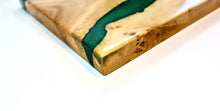 Load image into Gallery viewer, Verdant Valley Handcrafted Oakwood Serving Tray with Deep Green Resin Stripe
