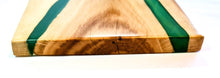 Load image into Gallery viewer, Verdant Valley Handcrafted Oakwood Serving Tray with Deep Green Resin Stripe