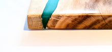 Load image into Gallery viewer, Verdant Valley Handcrafted Oakwood Serving Tray with Deep Green Resin Stripe