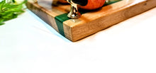 Load image into Gallery viewer, Verdant Valley Handcrafted Oakwood Serving Tray with Deep Green Resin Stripe