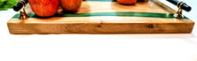 Load image into Gallery viewer, Verdant Valley Handcrafted Oakwood Serving Tray with Deep Green Resin Stripe