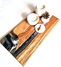 Load image into Gallery viewer, Sleek Oakwood - Epoxy River Charcuterie Board - Handcrafted Elegance