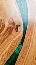 Load image into Gallery viewer, Forest Vein Handcrafted Oakwood Board with Vibrant Green Resin