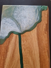 Load and play video in Gallery viewer, Forest Whisper Oakwood Centrepiece with Enchanted Green Resin Art