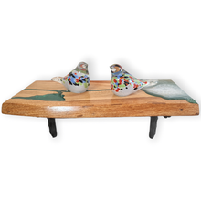 Load image into Gallery viewer, Forest Whisper Oakwood Centrepiece with Enchanted Green Resin Art