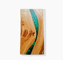 Load image into Gallery viewer, Forest Vein Handcrafted Oakwood Board with Vibrant Green Resin