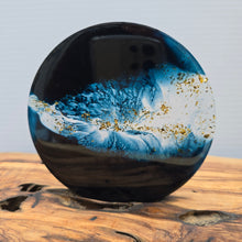 Load image into Gallery viewer, Celestial Navy &amp; Gold Leaf Coaster

