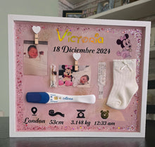Load image into Gallery viewer, Baby Keepsake Frame – Personalised Memory Box in Resin
