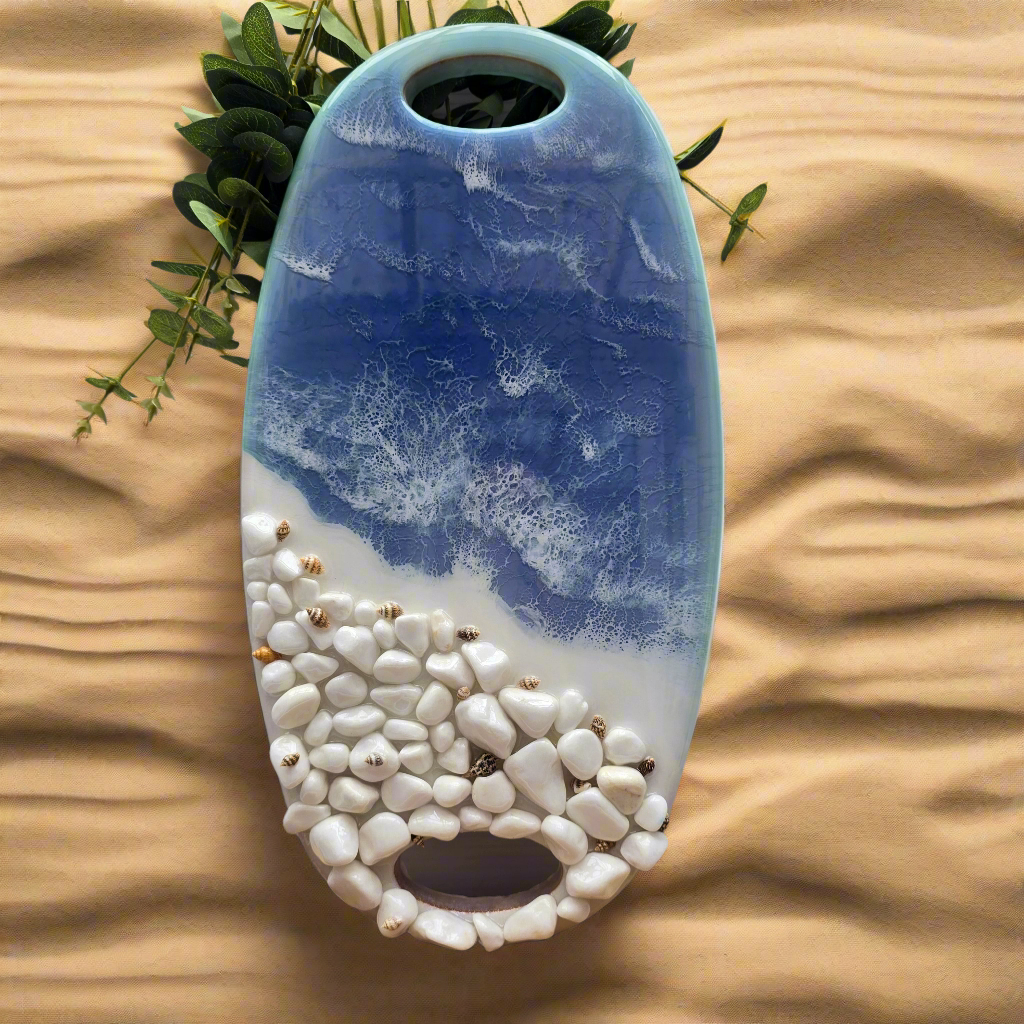 Turquoise Sea Waters Serving Tray