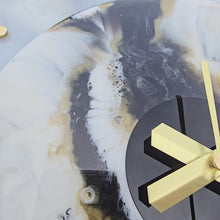 Load and play video in Gallery viewer, Timeless Elegance: Marble-Effect Resin Wall Clock
