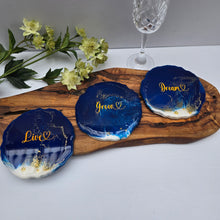 Load and play video in Gallery viewer, Live, Dream &amp; Grow – Set of 3 Resin Coasters (Double-Sided)
